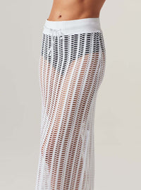 LINEAR MESH SKIRT-final sale - Blanc Noir Online Store