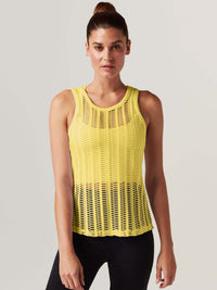 LINEAR MESH TANK TOP - Blanc Noir Online Store