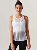 LINEAR MESH TANK TOP - Blanc Noir Online Store