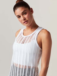 LINEAR MESH TANK TOP - Blanc Noir Online Store