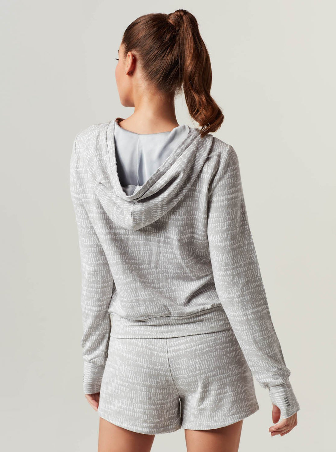 LUXE FLEECE ZIP FRONT HOODIE - Blanc Noir Online Store