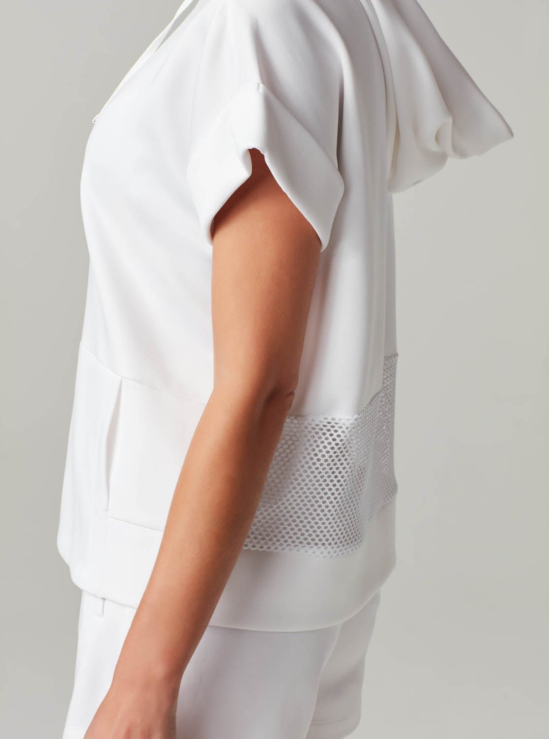 MESH BACK PULLOVER HOODIE - Blanc Noir Online Store