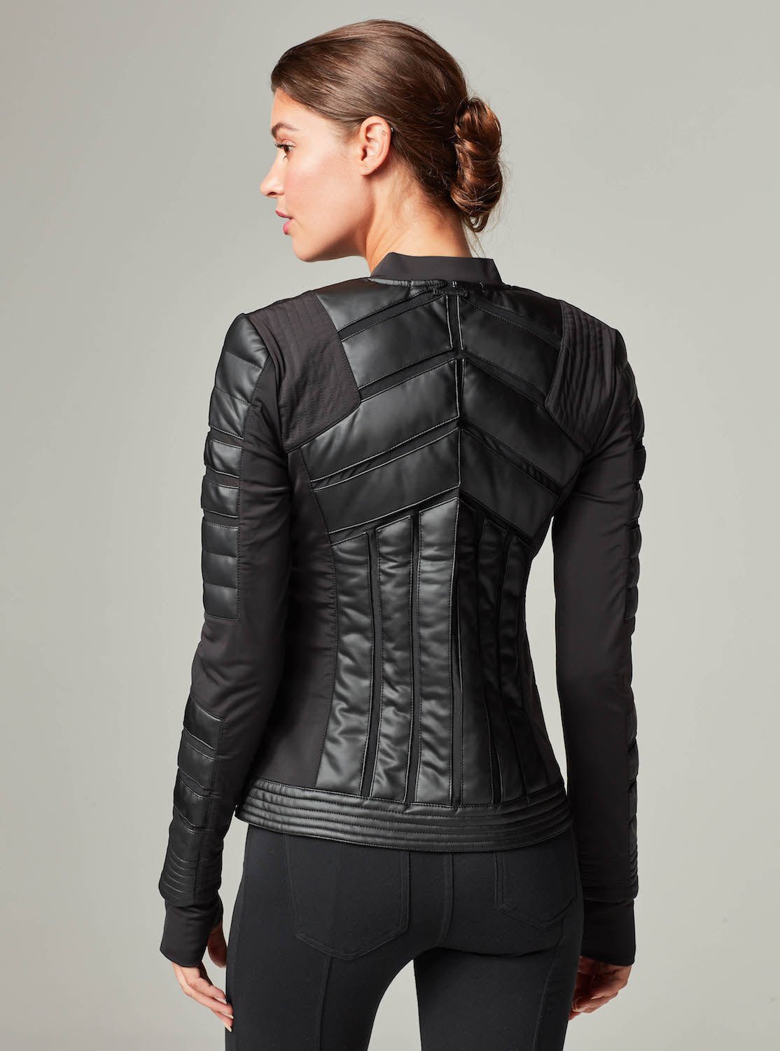 MESH INSET BOMBER - Blanc Noir Online Store