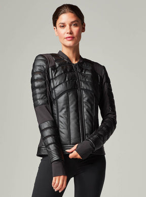 MESH INSET BOMBER - Blanc Noir Online Store