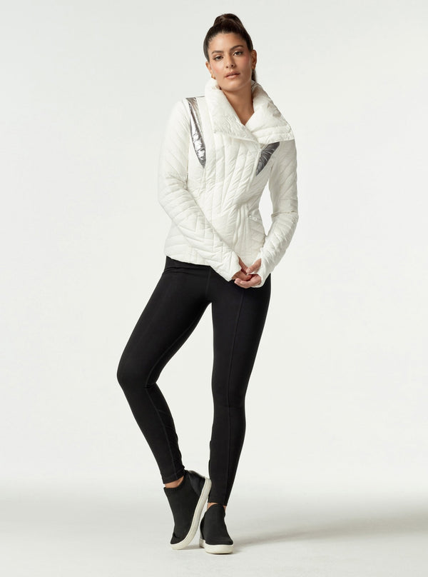 METALLIC MOTION PANEL PUFFER - Down Filled - FINAL SALE - Blanc Noir Online Store