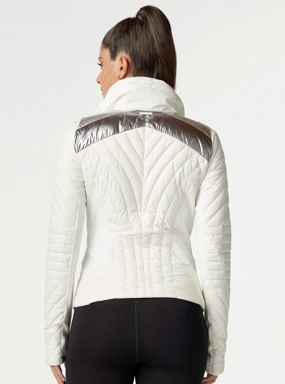 METALLIC MOTION PANEL PUFFER - Down Filled - FINAL SALE - Blanc Noir Online Store