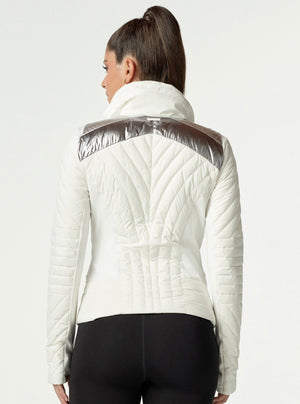 METALLIC MOTION PANEL PUFFER - Down Filled - FINAL SALE - Blanc Noir Online Store