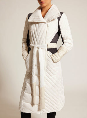 Motion Panel Down Filled Maxi Coat - Blanc Noir Online Store