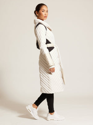 Motion Panel Down Filled Maxi Coat - Blanc Noir Online Store
