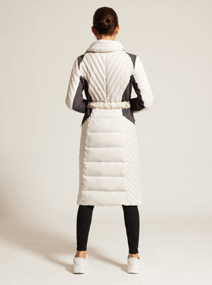 Motion Panel Down Filled Maxi Coat - Blanc Noir Online Store