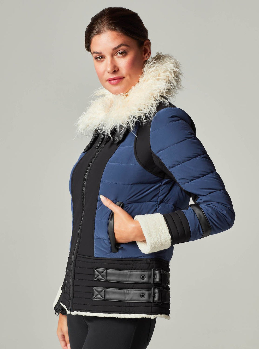 MOTO AVIATOR PUFFER - Down Filled - Blanc Noir Online Store
