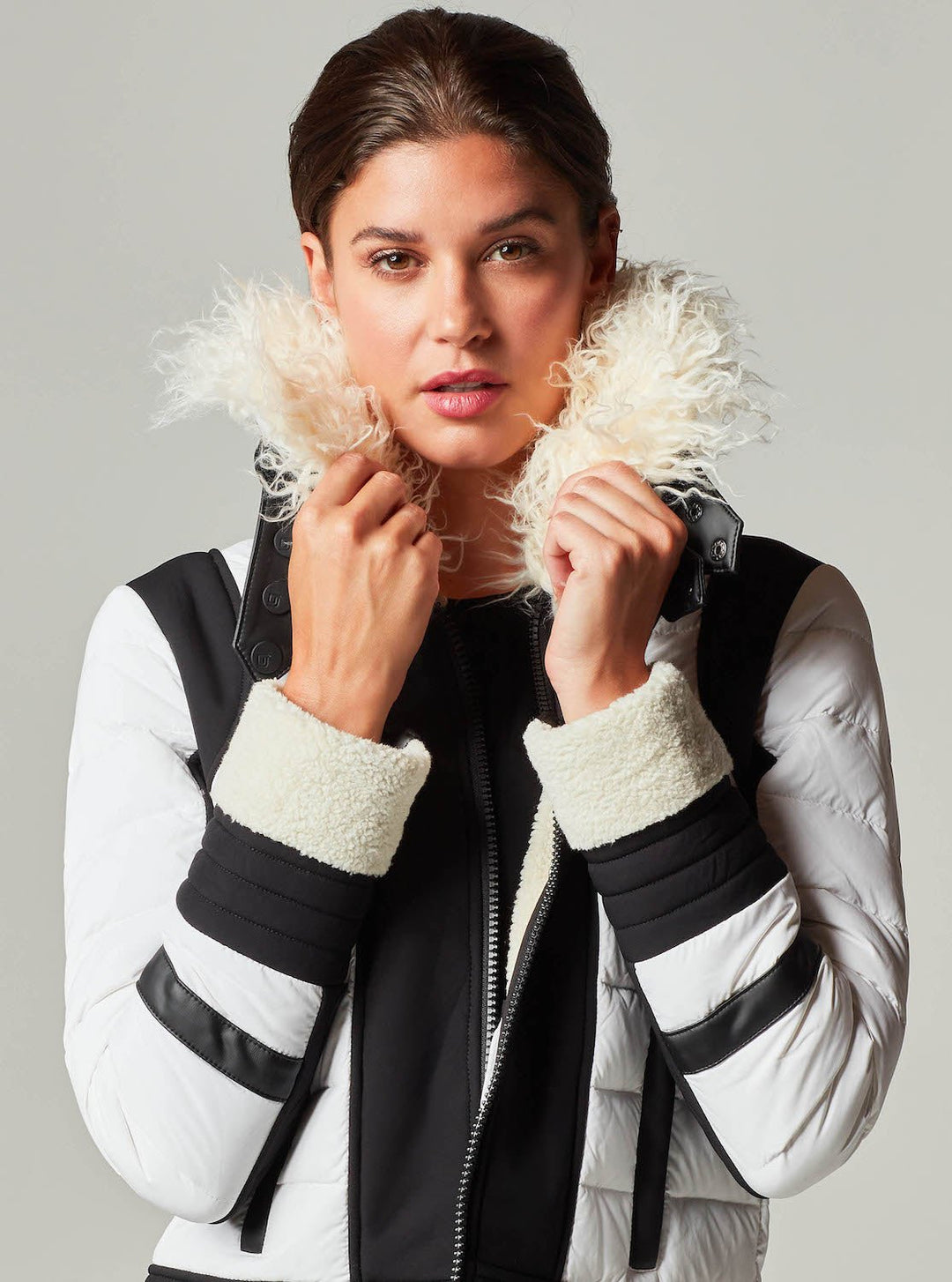 MOTO AVIATOR PUFFER - Down Filled - Blanc Noir Online Store