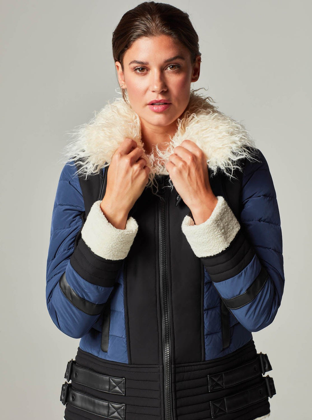 MOTO AVIATOR PUFFER - Down Filled - Blanc Noir Online Store