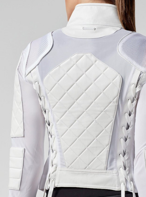 Classic Leather Mesh Moto Jacket