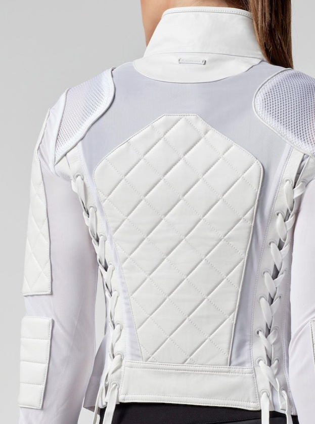 Classic Leather Mesh Moto Jacket - Blanc Noir Online Store