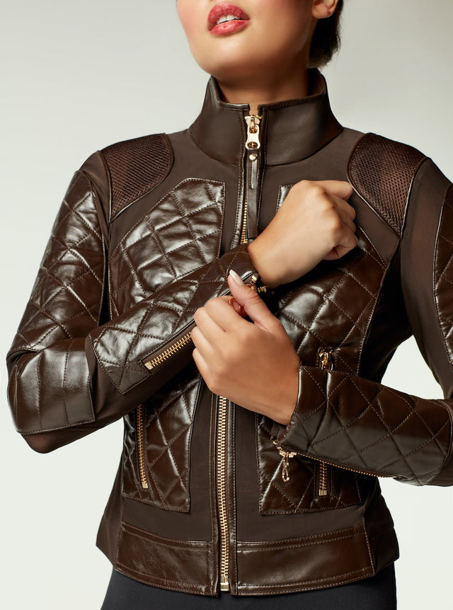 MOTO JACKET GOLD COLLECTION - Blanc Noir Online Store