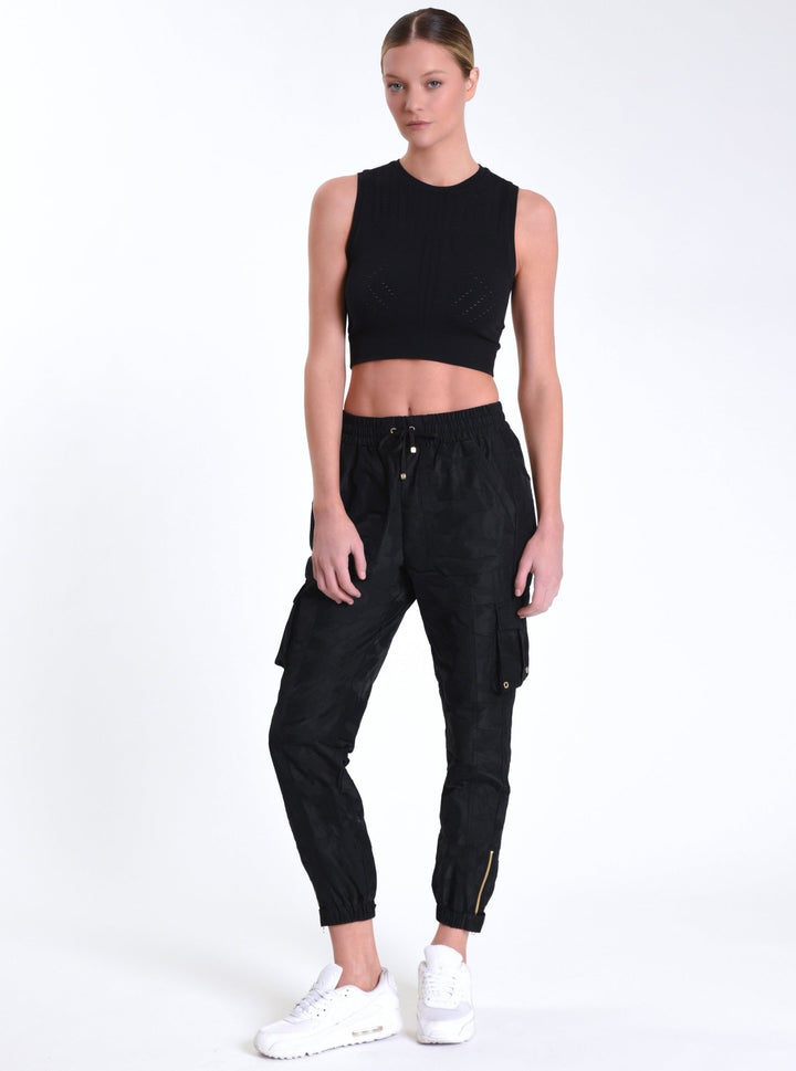 New Camo Pant Gold Trims - Blanc Noir Online Store