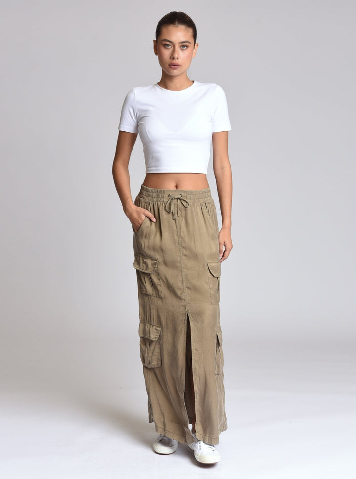 Phoenix Tencel Cargo Skirt - Blanc Noir Online Store