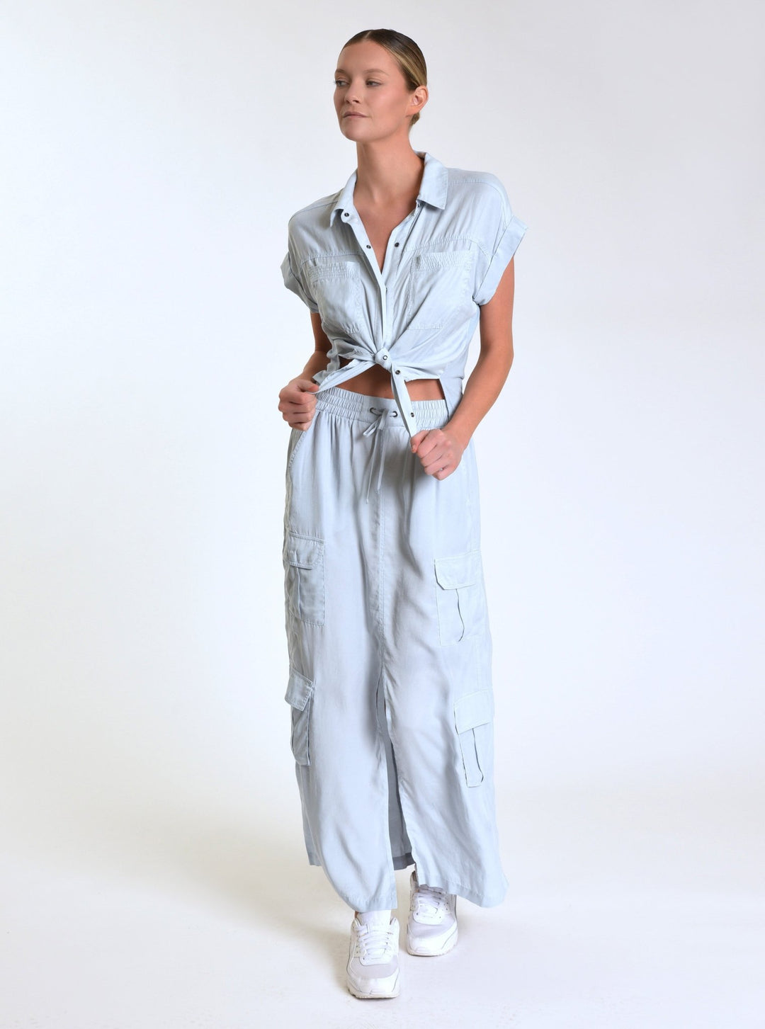 Phoenix Tencel Cargo Skirt - Blanc Noir Online Store