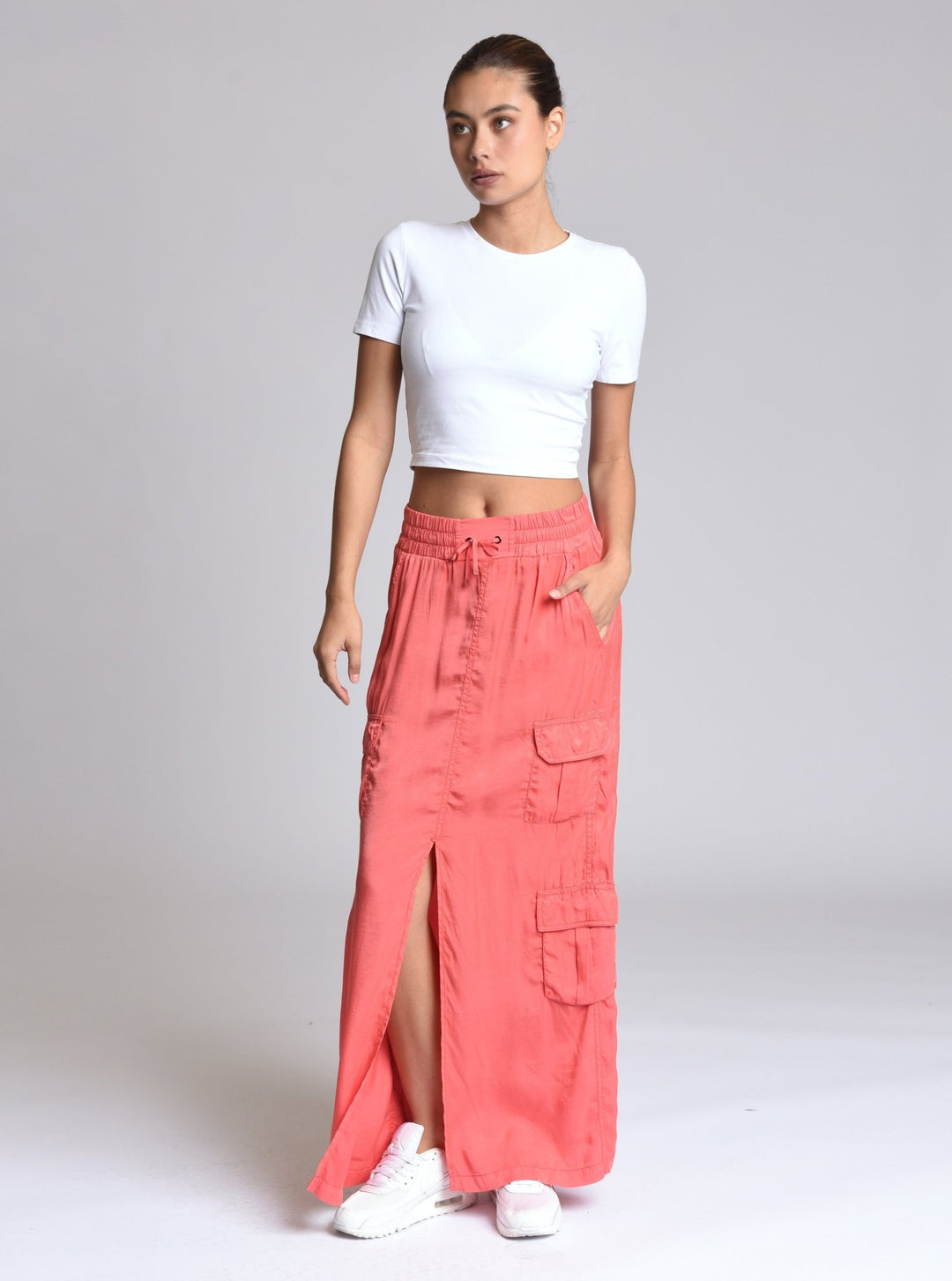 Phoenix Tencel Cargo Skirt - Blanc Noir Online Store