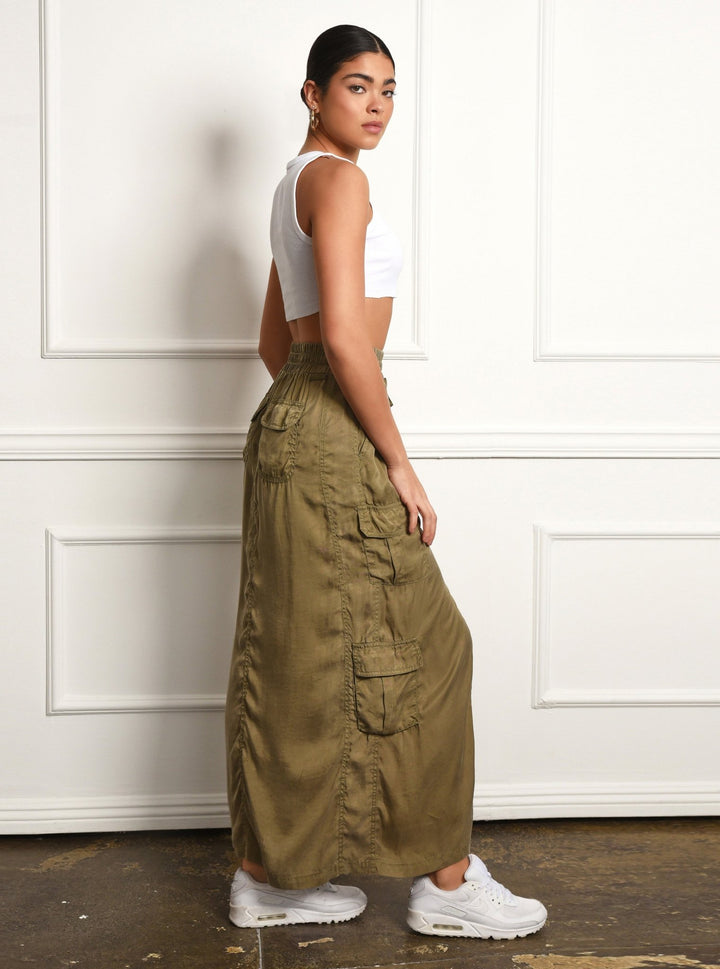 Phoenix Tencel Cargo Skirt - Blanc Noir Online Store
