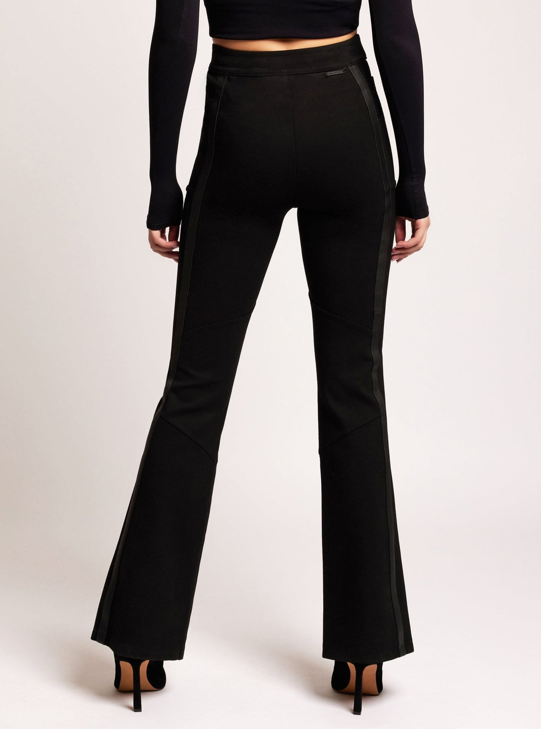 Ponte Leather Bootcut - Blanc Noir Online Store