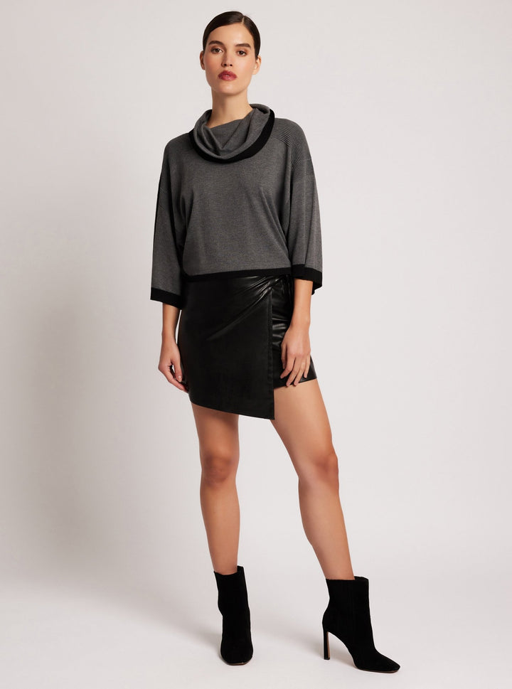 Portola Heathered Cowl Neck Sweater final sale - Blanc Noir Online Store