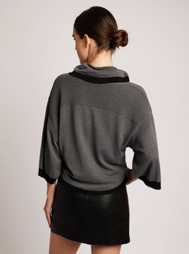 Portola Heathered Cowl Neck Sweater final sale - Blanc Noir Online Store