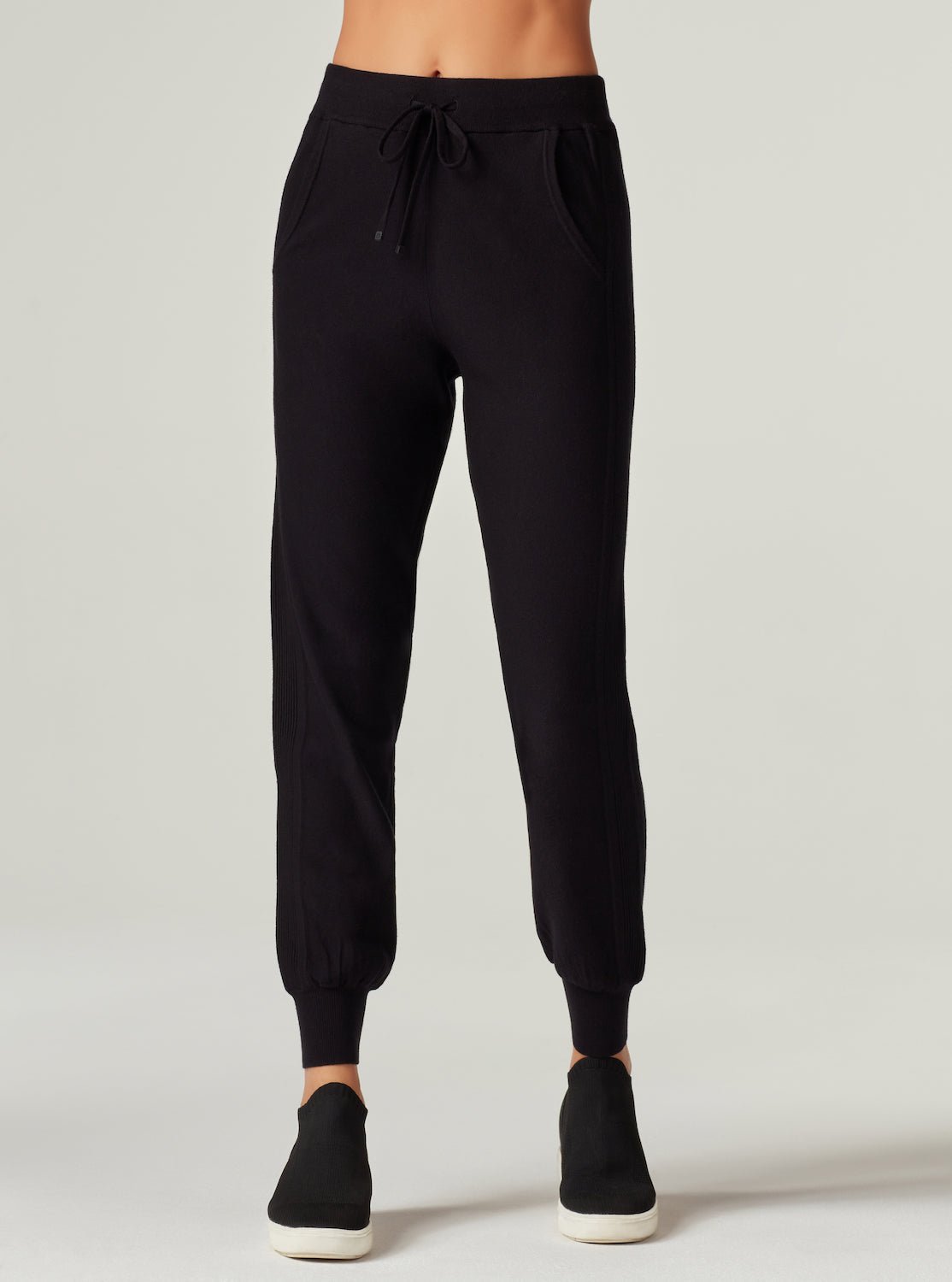 2024 Blanc Noir Yolo Topstitched Pants in Black