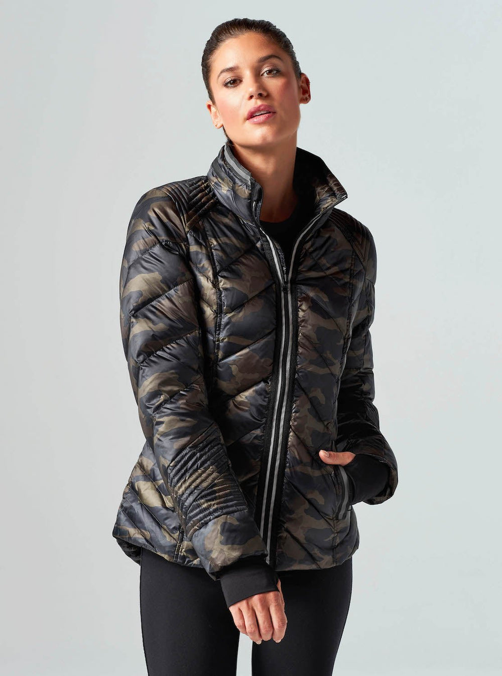 PUFFER WITH REFLECTIVE JACKET - Blanc Noir Online Store