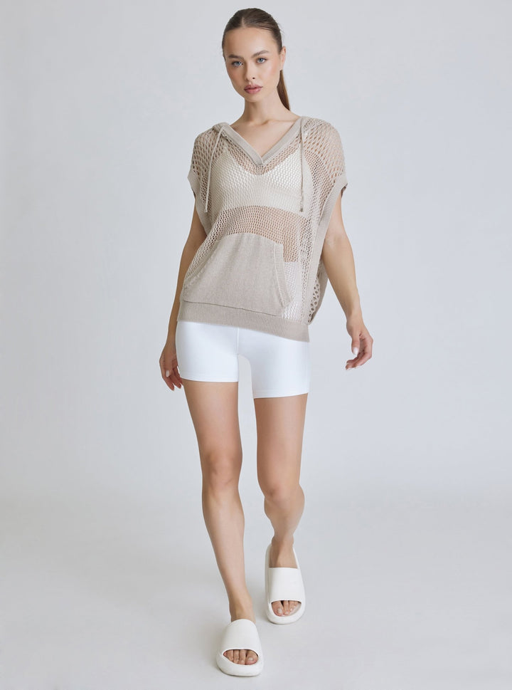 PULLOVER SLEEVELESS HOODIE - final sale - Blanc Noir Online Store