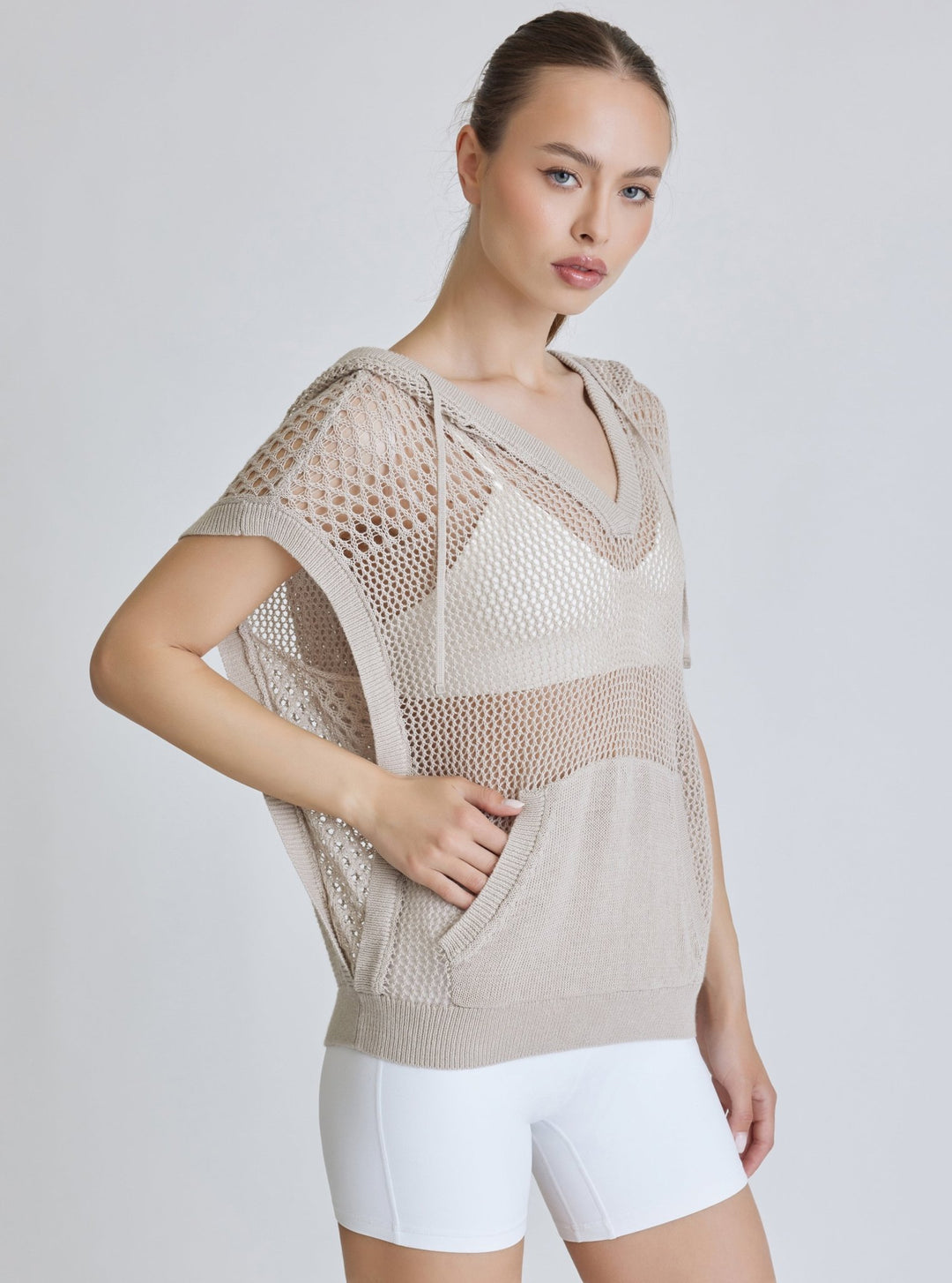 PULLOVER SLEEVELESS HOODIE - final sale - Blanc Noir Online Store