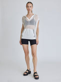 PULLOVER SLEEVELESS HOODIE - final sale - Blanc Noir Online Store