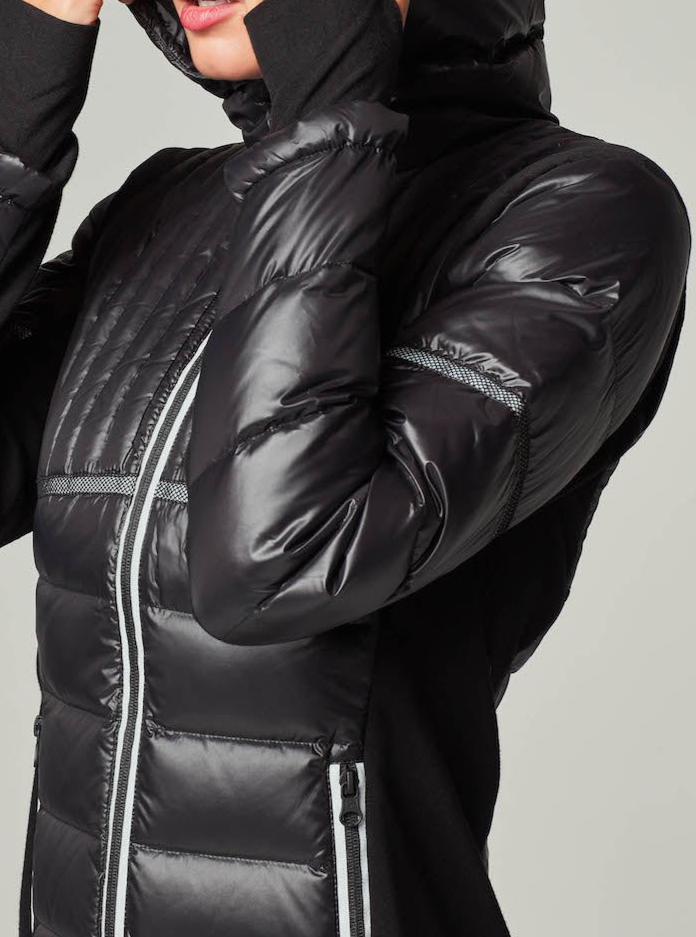 Reflective Inset Down Filled Feather Weight Parka - Blanc Noir Online Store