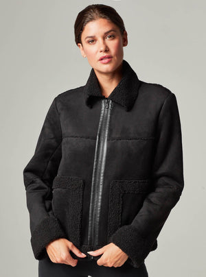SHERPA ZIP UP MOTO - Blanc Noir Online Store