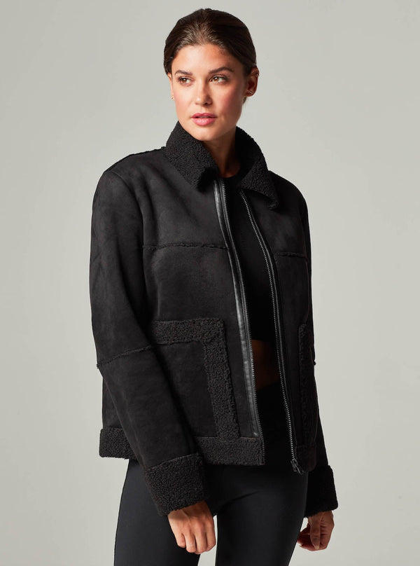SHERPA ZIP UP MOTO - Blanc Noir Online Store