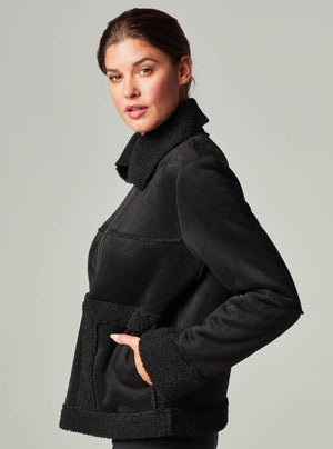 SHERPA ZIP UP MOTO - Blanc Noir Online Store