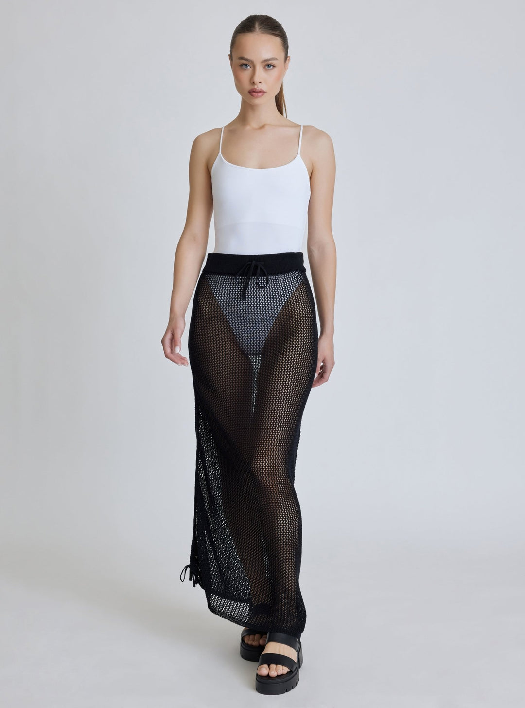 SIDE RUCHED SKIRT final sale - Blanc Noir Online Store