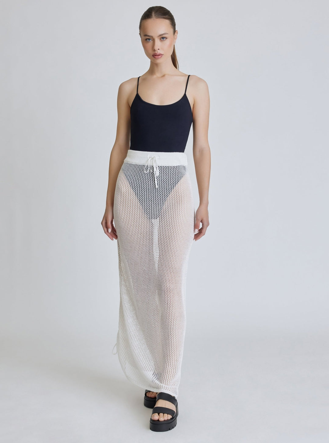 SIDE RUCHED SKIRT - final sale - Blanc Noir Online Store