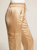 SILK JOGGER GOLD TRIMS - Blanc Noir Online Store