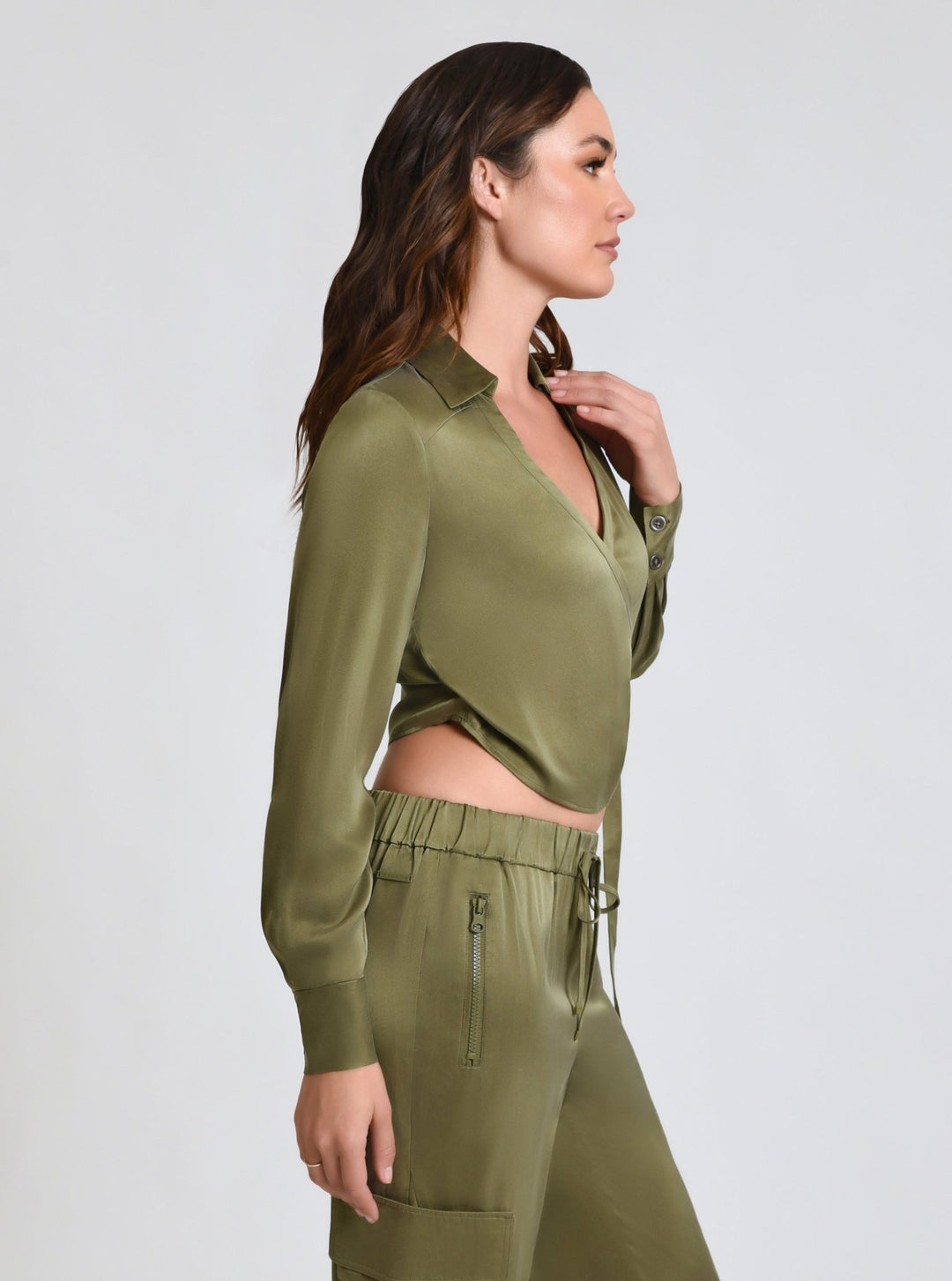 Silk Wrap Shirt - Blanc Noir Online Store