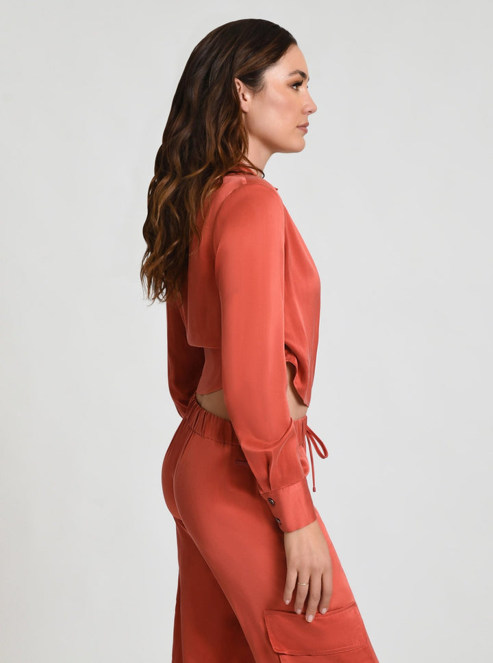 Silk Wrap Shirt - Blanc Noir Online Store