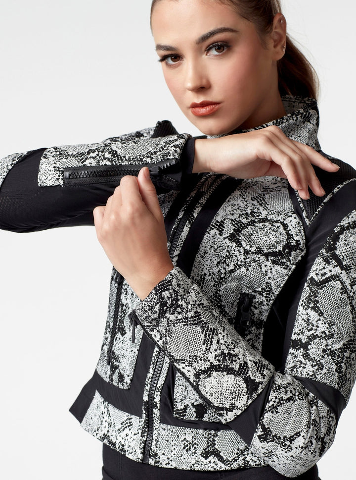 SNAKE MOTO JACKET - Blanc Noir Online Store
