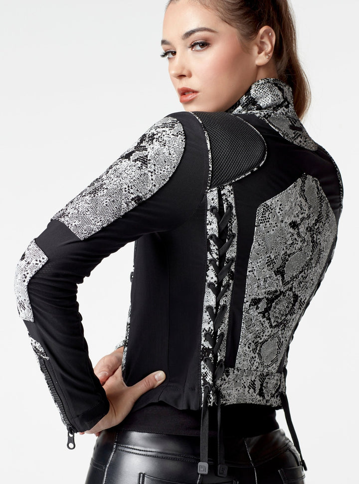 SNAKE MOTO JACKET - Blanc Noir Online Store