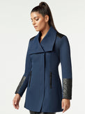 SOCIALITE QUILTED-BACK ZIP FRONT TRENCH - Blanc Noir Online Store