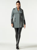 SOCIALITE QUILTED-BACK ZIP FRONT TRENCH - Blanc Noir Online Store