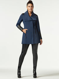 SOCIALITE QUILTED-BACK ZIP FRONT TRENCH - Blanc Noir Online Store