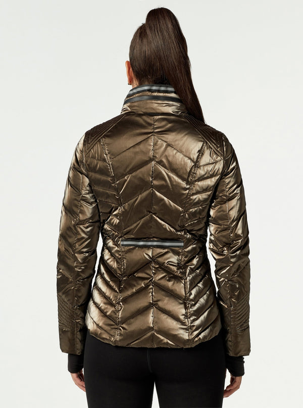 Super Hero Puffer Down Filled Jacket with Reflective Trim - Blanc Noir Online Store