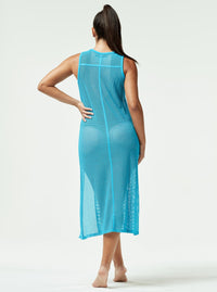 TAIYO MESH TUNIC - Aqua - Blanc Noir Online Store