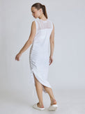 TAO SIDE RUCHED DRESS - Blanc Noir Online Store